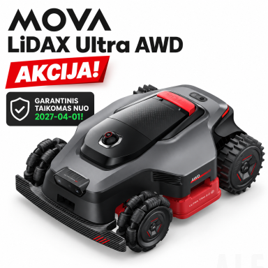 MOVA LiDAX Ultra AWD belaidis vejos robotas 2000 m² MOVA LiDAX Ultra AWD belaidis vejos robotas 2000 m²