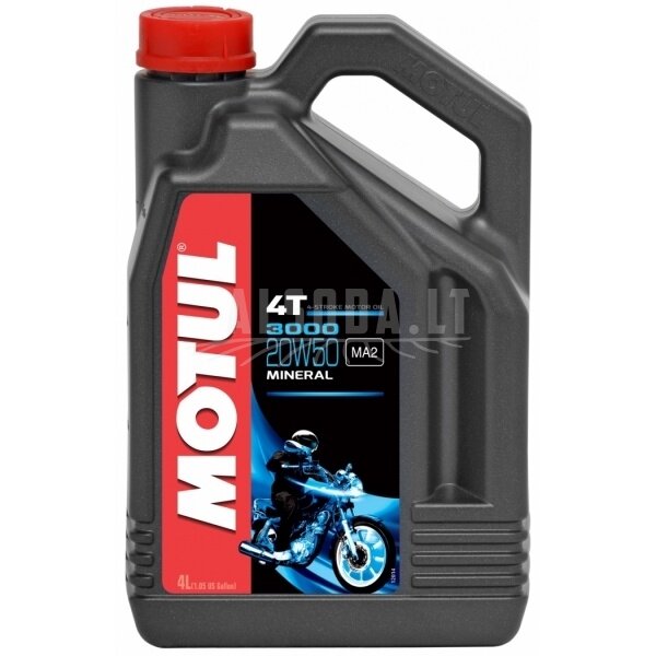 Motul 3000 20W50 4T 4L Motociklo variklio alyva Motul 3000 20W50 4T 4L Motociklo variklio alyva
