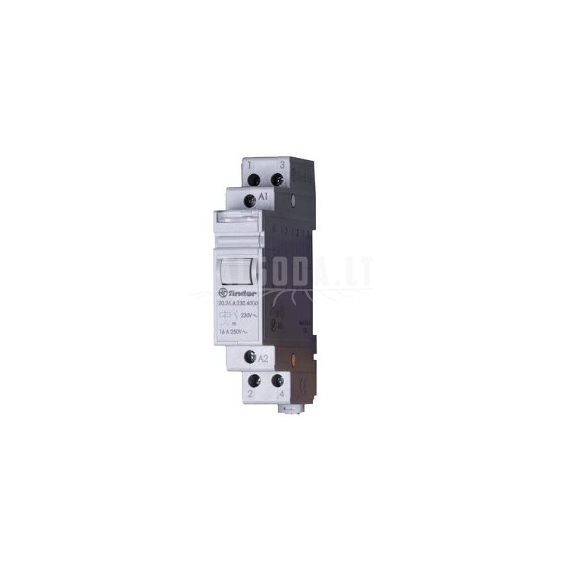 Mod. žingsninis rel. 17,4 mm, 2 NO, 3 perjungimo sekos, 24 V DC/AgSnO2