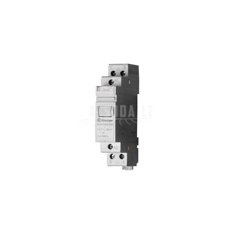 Mod. žingsninis rel. 17,4 mm, 2 NO, 4 perjungimo sekos, 24 V DC/AgSnO2 1