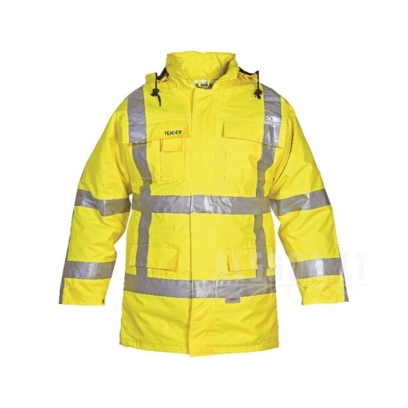 Parka striukė, gerai matoma, geltona, 2XL dydis, UK:44/EU:58-60, Tenderline, Apollo by Hydrowear