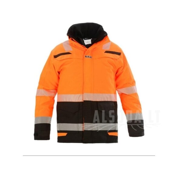 Parka striukė, gerai matoma, oranžinės-juodos spalvos, 3XL dydis, UK:46/EU:62, RS Line, Uddel by Hydrowear Parka striukė, gerai matoma, oranžinės-juodos spalvos, 3XL dydis, UK:46/EU:62, RS Line, Uddel by Hydrowear