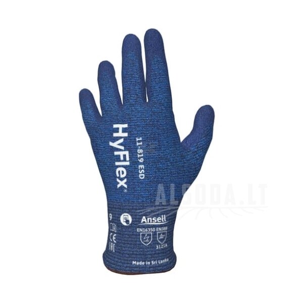 Pirštinės HyFlex® 11-819, 6 dydis Pirštinės HyFlex® 11-819, 6 dydis