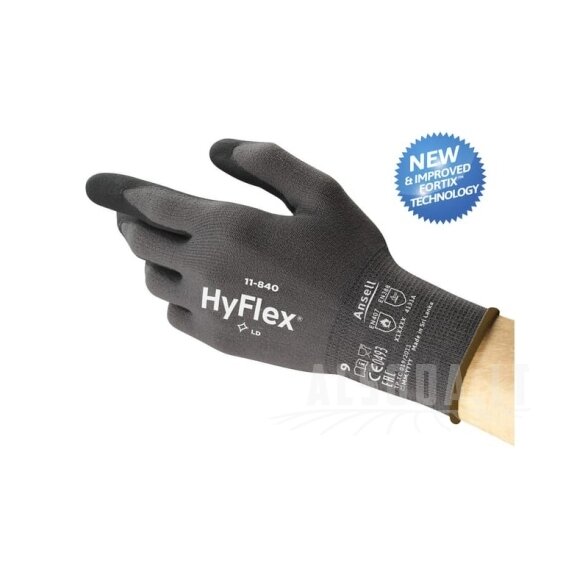 Pirštinės HyFlex® 11-840, 7 dydis 3 Pirštinės HyFlex® 11-840, 7 dydis 3