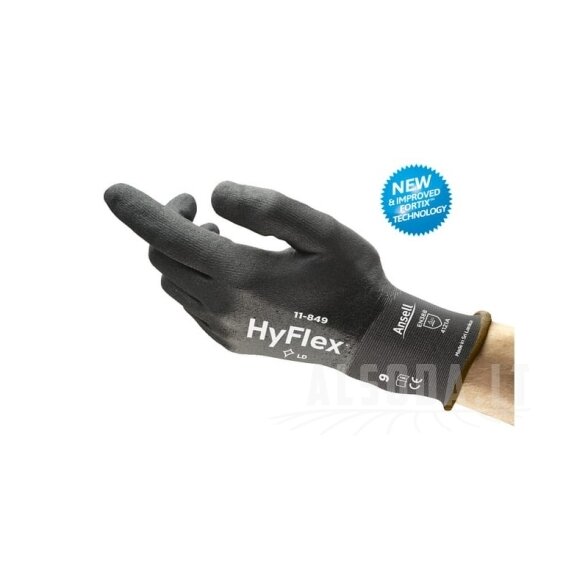Pirštinės HyFlex® 11-849, 10 dydis 1 Pirštinės HyFlex® 11-849, 10 dydis 1