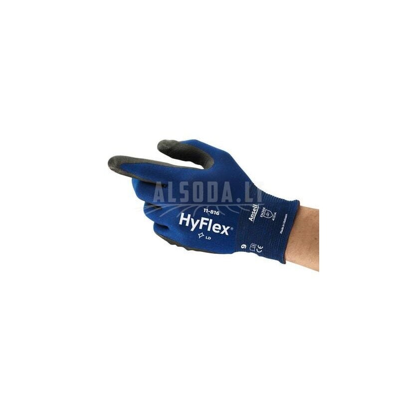 Pirštinės HyFlex® 11-816, 8 dydis 1 Pirštinės HyFlex® 11-816, 8 dydis 1