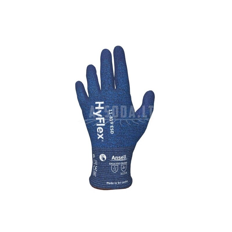 Pirštinės HyFlex® 11-819, 7 dydis