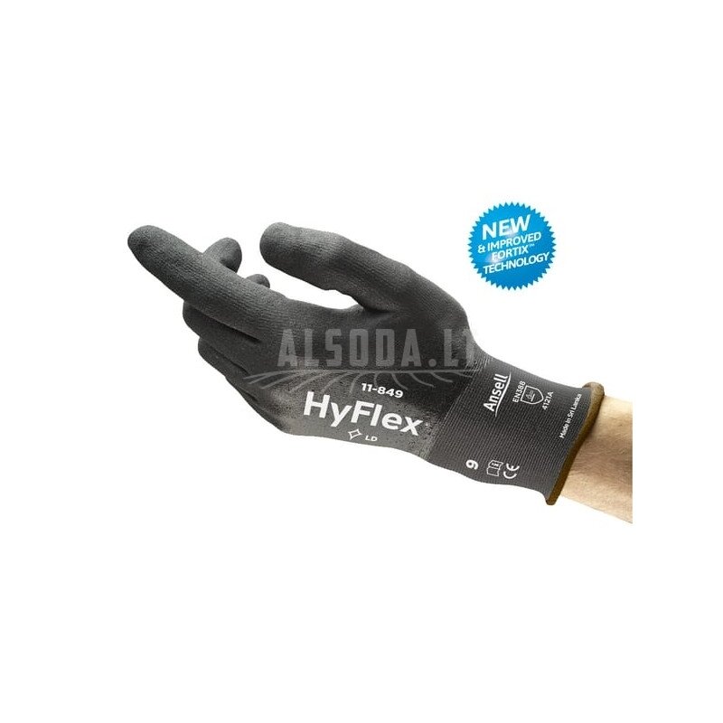 Pirštinės HyFlex® 11-849, 7 dydis 1 Pirštinės HyFlex® 11-849, 7 dydis 1