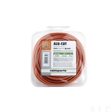 Pjovimo gija Ratioparts Alucutline (2,0 mm/15 m, oranžinė, 6-briaunė) Pjovimo gija Ratioparts Alucutline (2,0 mm/15 m, oranžinė, 6-briaunė)