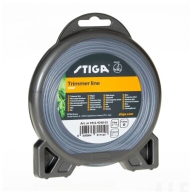 Pjovimo gija Stiga SP66 (1,6 mm.x 15m., pilka, dantyta) Pjovimo gija Stiga SP66 (1,6 mm.x 15m., pilka, dantyta)