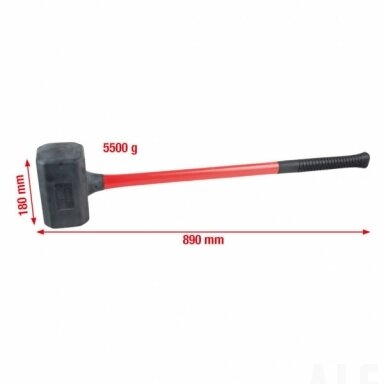 Plaktukas beatotrankis su minkšta galva  5500g, KS Tools
