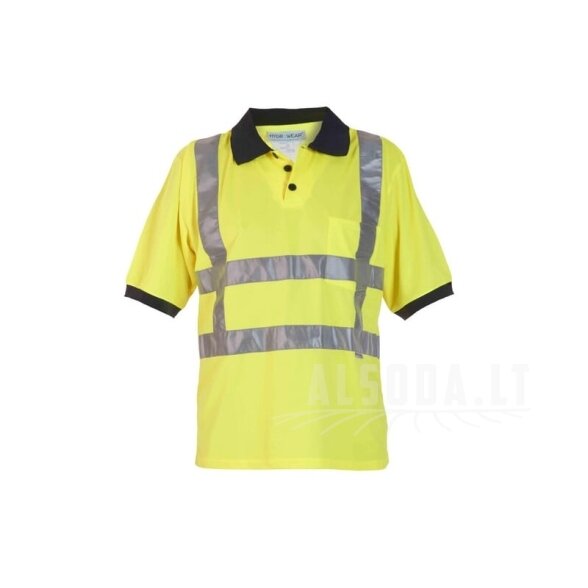 Polo marškinėliai, 2XL/46 dydis, trumpomis rankovėmis, geltoni, „Hydrowear“