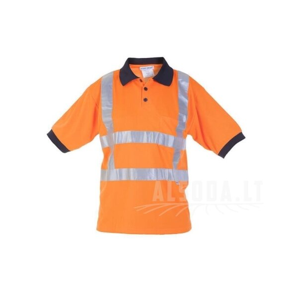 Polo marškinėliai, 3XL/48 dydis, trumpomis rankovėmis, oranžiniai, „Hydrowear“