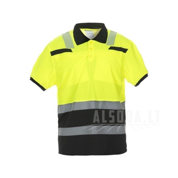 Polo marškinėliai, M/40 dydis, trumpomis rankovėmis, geltoni/juodi, „Hydrowear“ Polo marškinėliai, M/40 dydis, trumpomis rankovėmis, geltoni/juodi, „Hydrowear“