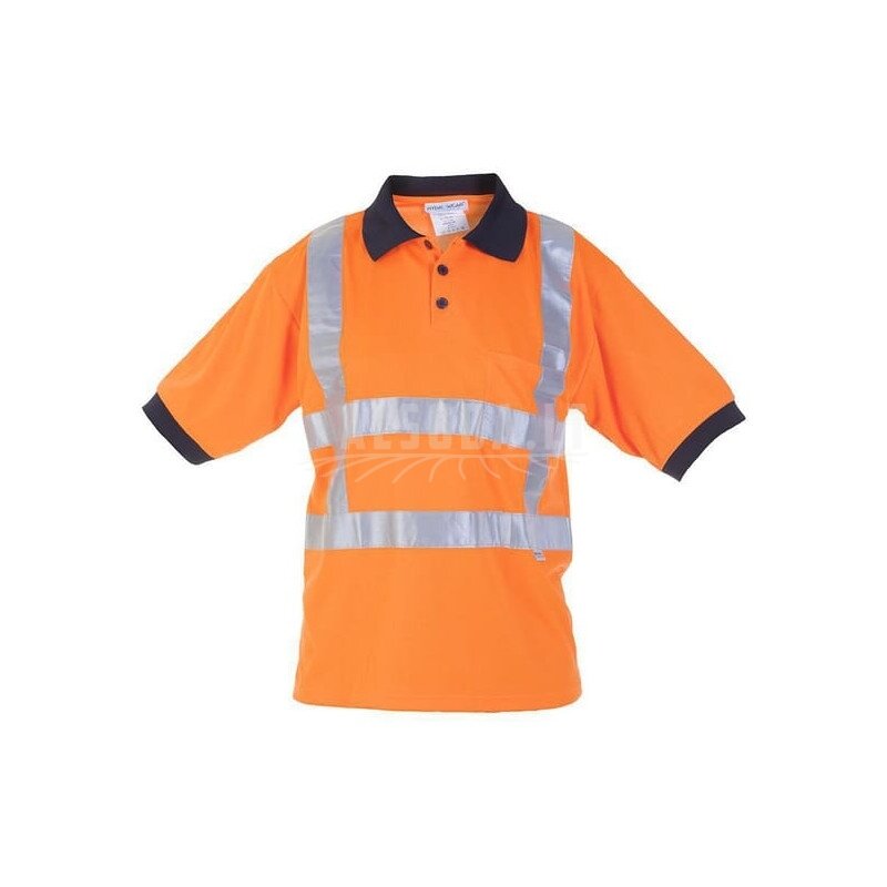 Polo marškinėliai, XL/44 dydis, trumpomis rankovėmis, oranžiniai, Hydrowear