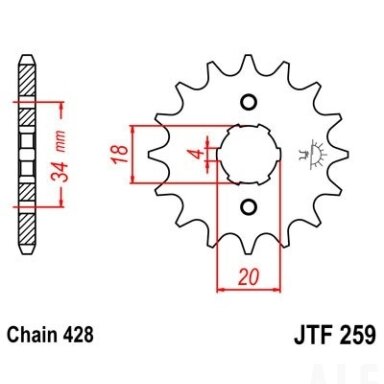 Priekinė žvaigždė JTF 259-17