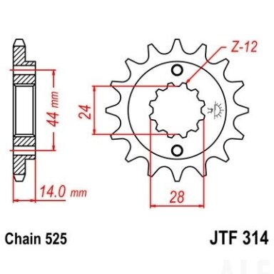 Priekinė žvaigždė JTF 314-16