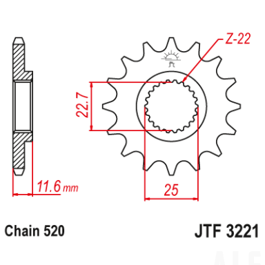 Priekinė žvaigždė JTF 3221-13