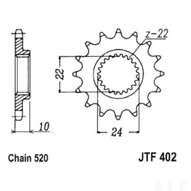 Priekinė žvaigždė JTF 402-16
