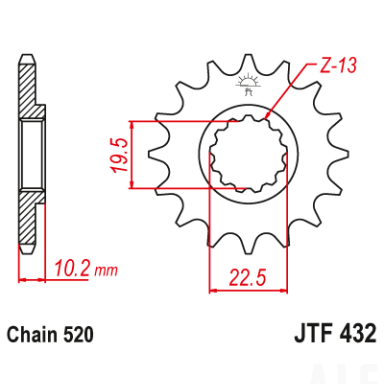 Priekinė žvaigždė JTF 432.12