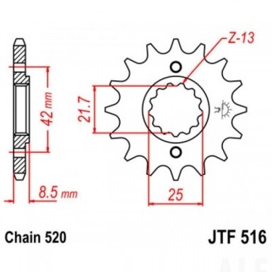 Priekinė žvaigždė JTF 516-13