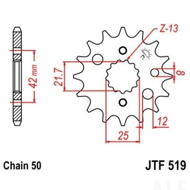 Priekinė žvaigždė JTF 519-15