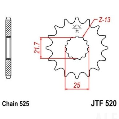 Priekinė žvaigždė JTF 520-16