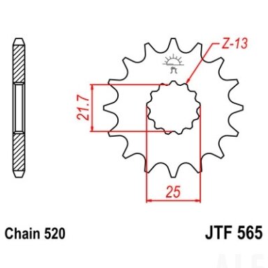 Priekinė žvaigždė JTF 565-13SC