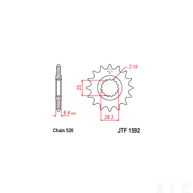 Priekinė žvaigždė JTF1592.14