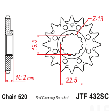 Priekinė žvaigždė JTF432.15SC