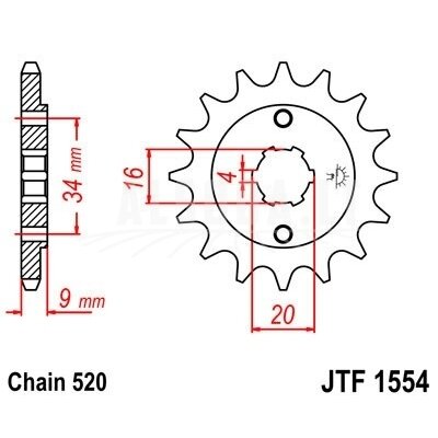 Priekinė žvaigždė JTF 1554-13 Priekinė žvaigždė JTF 1554-13