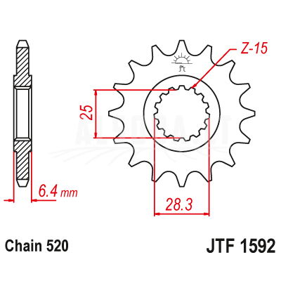 Priekinė žvaigždė JTF 1592-15 Priekinė žvaigždė JTF 1592-15