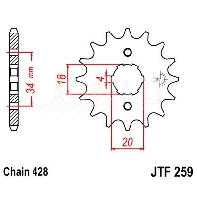 Priekinė žvaigždė JTF 259-17 Priekinė žvaigždė JTF 259-17