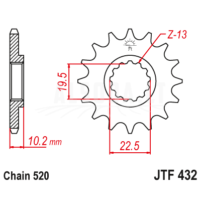 Priekinė žvaigždė JTF 432.12 Priekinė žvaigždė JTF 432.12