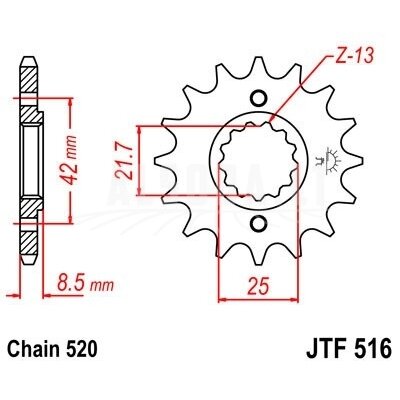 Priekinė žvaigždė JTF 516-15 Priekinė žvaigždė JTF 516-15
