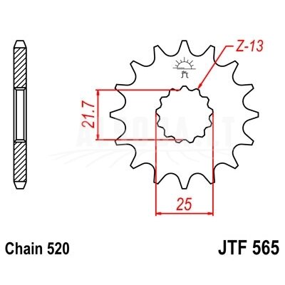 Priekinė žvaigždė JTF 565-13SC Priekinė žvaigždė JTF 565-13SC