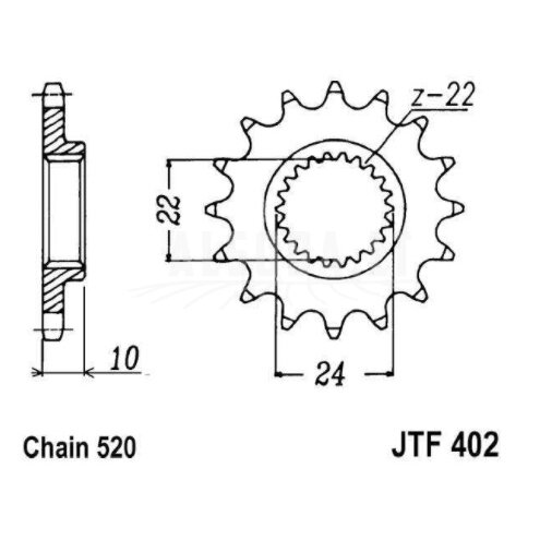 Priekinė žvaigždė JTF 402-16