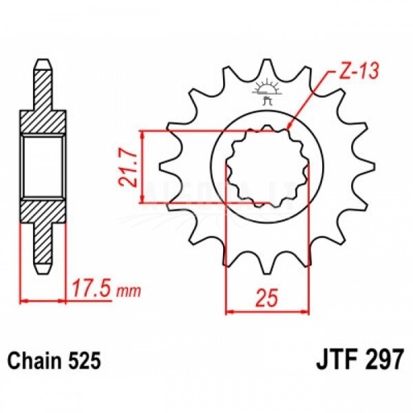Priekinė žvaigždė JTF 297-15 Priekinė žvaigždė JTF 297-15
