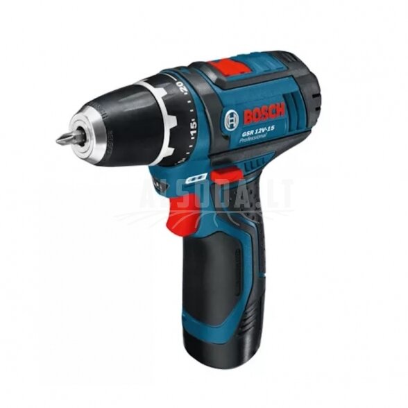 Rankinių įrankių rinkinys BOSCH GSR 12V-15 1 Rankinių įrankių rinkinys BOSCH GSR 12V-15 1