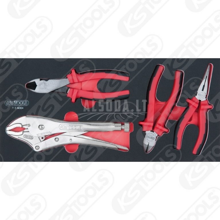 Replių komplektas SCS 4 vnt, 1/3 modulis, KS Tools Replių komplektas SCS 4 vnt, 1/3 modulis, KS Tools