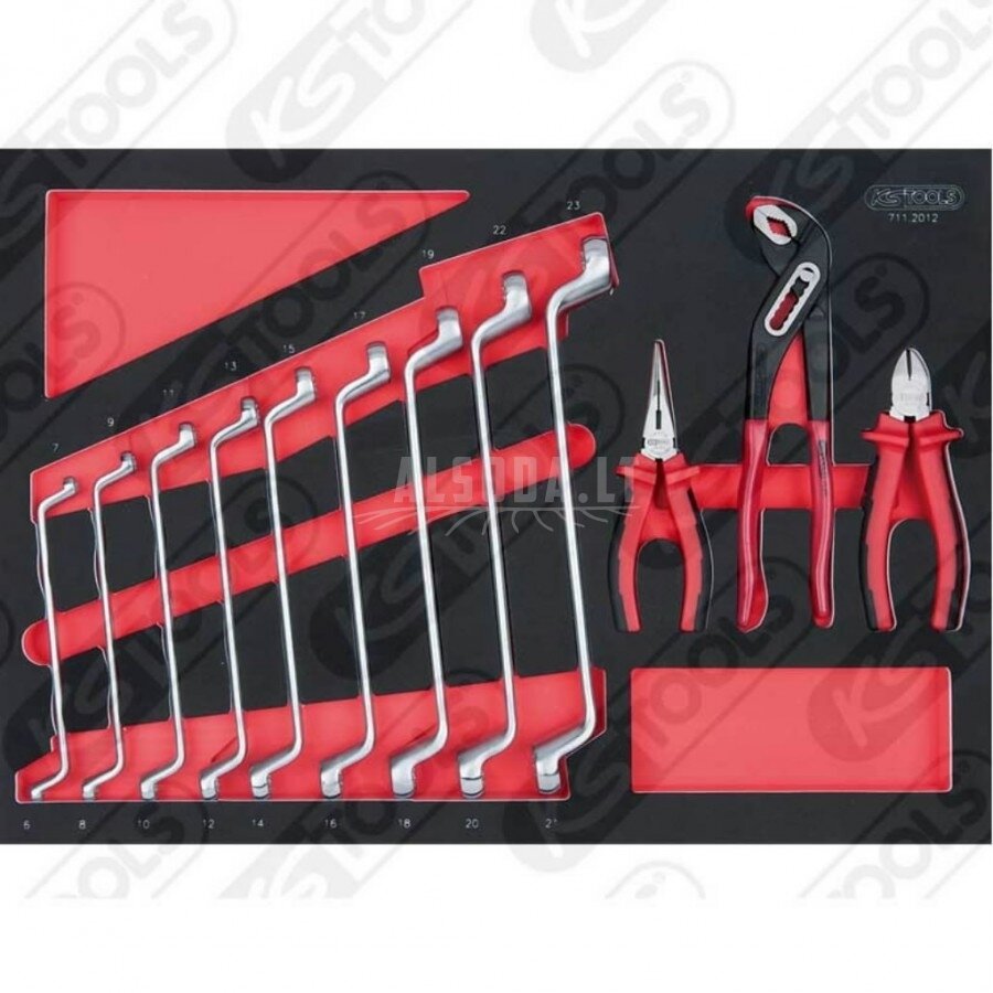 Replių ir raktų komplektas SCS, 12 vnt, 1/1 modulis, KS Tools Replių ir raktų komplektas SCS, 12 vnt, 1/1 modulis, KS Tools