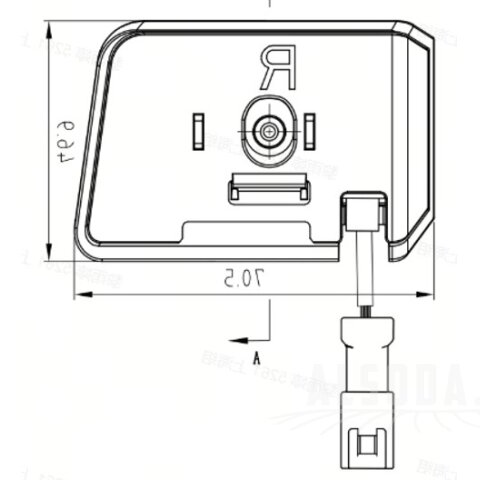 Right warning light assembly X9, Sunseeker Right warning light assembly X9, Sunseeker