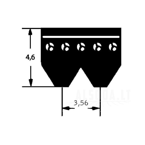 Rumbuotas diržas 10 briaunų PK x1713mm Optibelt 2 Rumbuotas diržas 10 briaunų PK x1713mm Optibelt 2