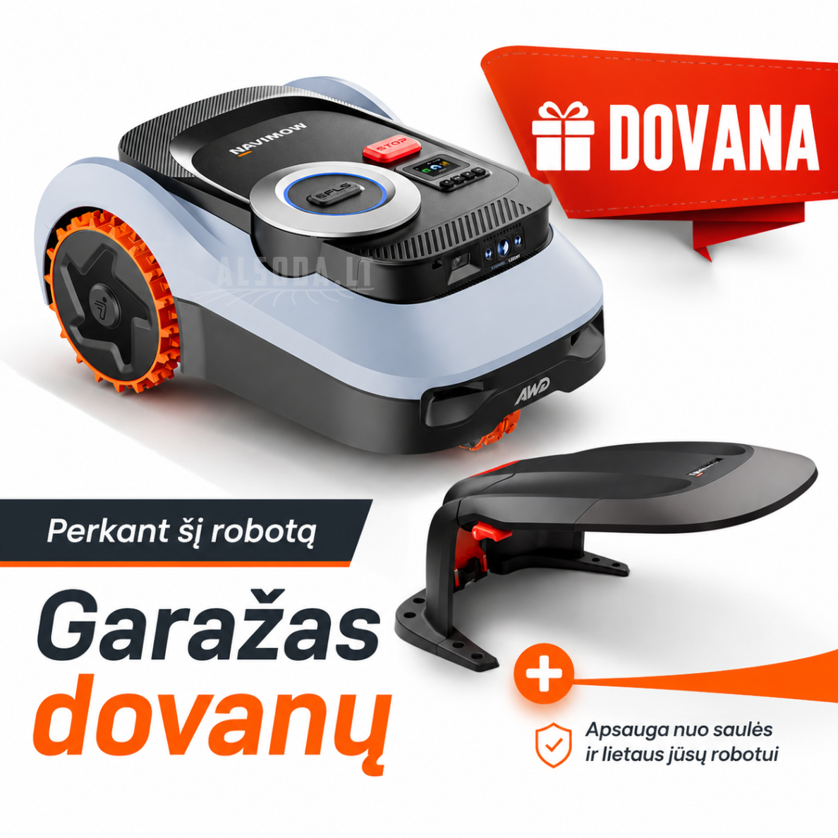 Segway Navimow i220 LiDAR Pro | 2000 m² Vejos Robotas + DOVANA Segway Navimow i220 LiDAR Pro | 2000 m² Vejos Robotas + DOVANA