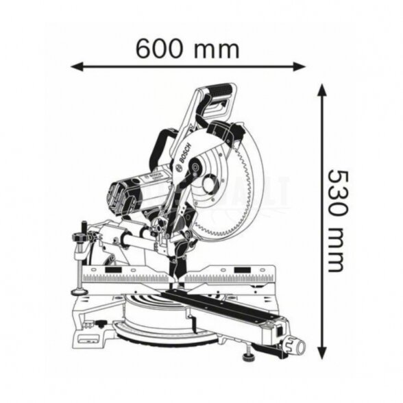Skersinio pjovimo staklės BOSCH GCM 12 SDE Professional 1