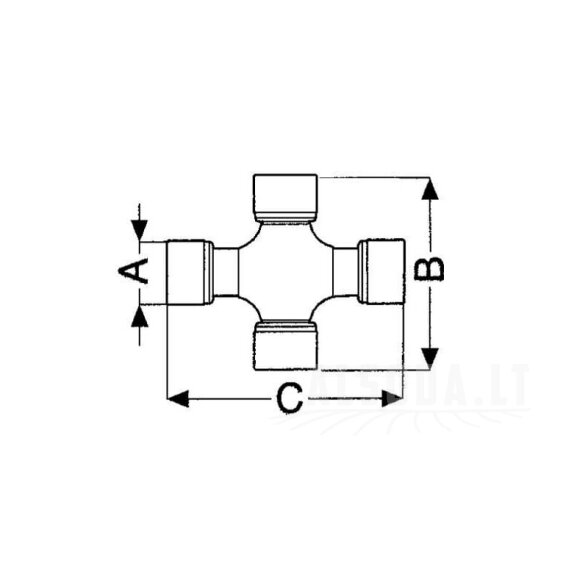Skersinis kakliukas Ø 27x85,8 mm / Ø 27x91,2 mm CVJ T40 / V40 Comer 1 Skersinis kakliukas Ø 27x85,8 mm / Ø 27x91,2 mm CVJ T40 / V40 Comer 1
