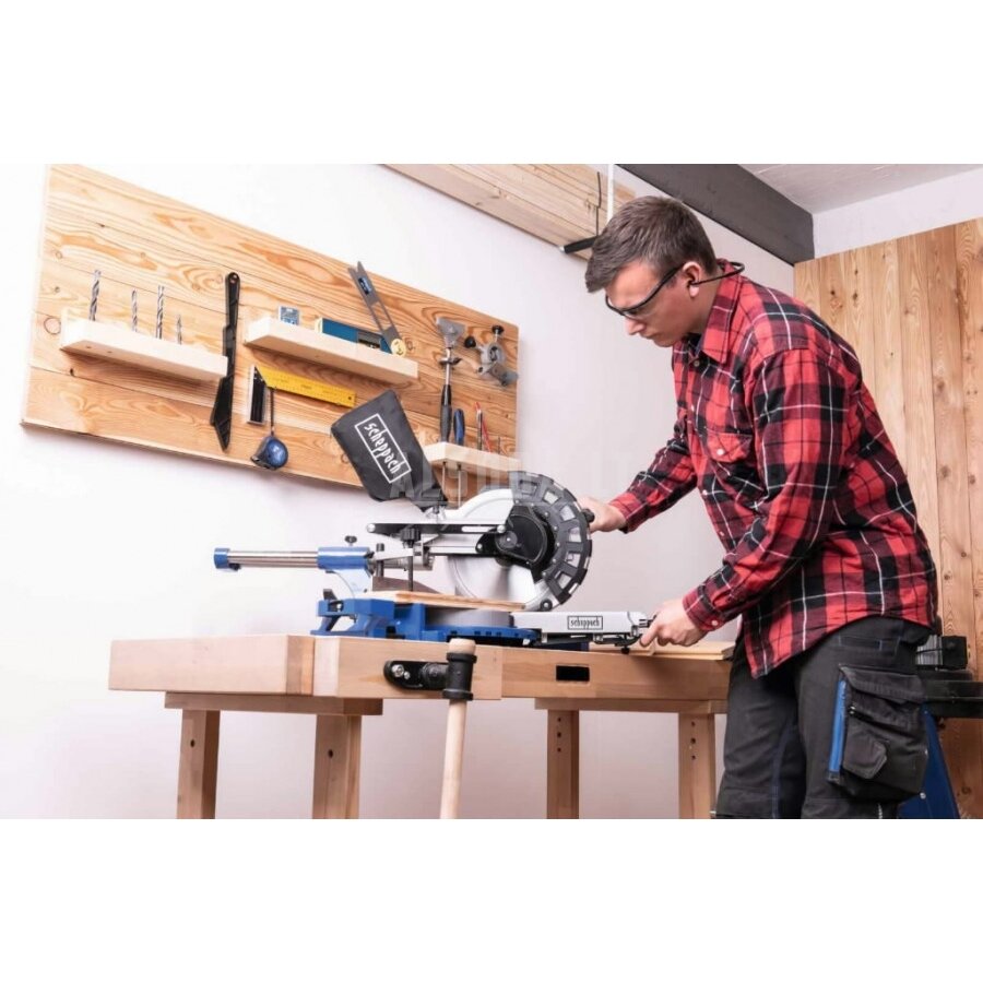Skersinio pjovimo staklės HM254 + papildomas diskas, Scheppach 1