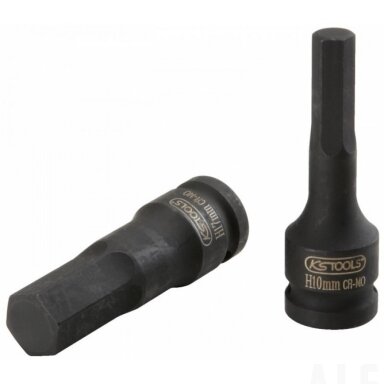 Smūginė galvutė antgalis  šešiabriaunė, ilga 1/2" 17mm, KS Tools