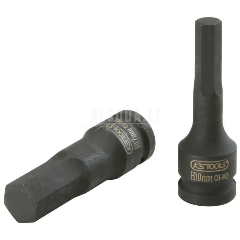 Smūginė galvutė antgalis šešiabriaunė, ilga 1/2" 19mm, KS Tools Smūginė galvutė antgalis šešiabriaunė, ilga 1/2" 19mm, KS Tools