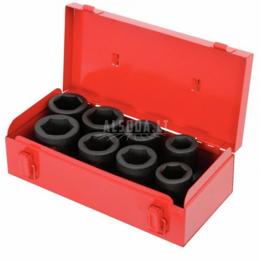 Smūginių galvučių komplektas 1'' 27-38mm 8vnt, KS Tools Smūginių galvučių komplektas 1'' 27-38mm 8vnt, KS Tools